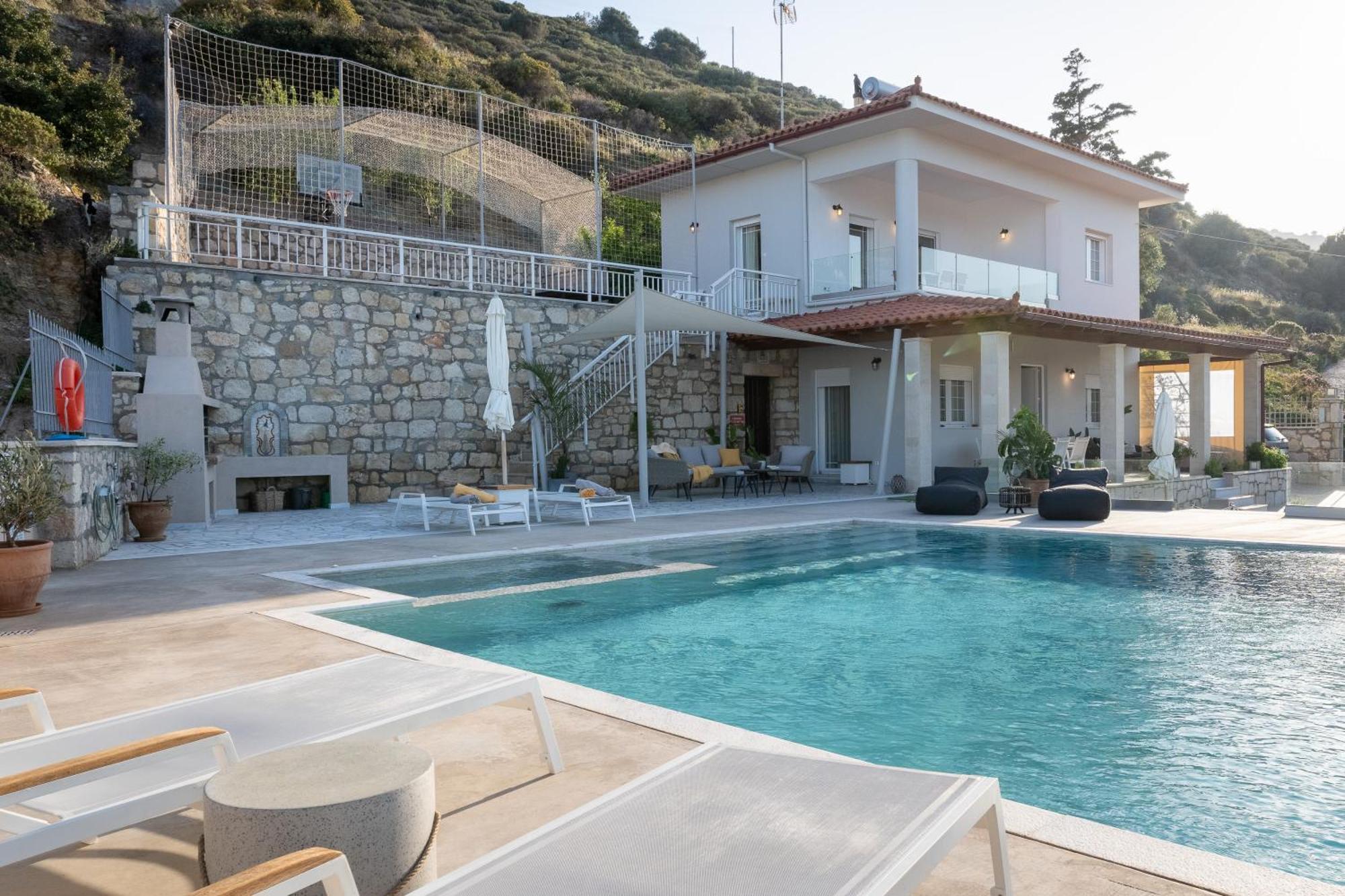 Amazing View Villa Aliki With Infinity Pool & Spa Ligariá Kültér fotó