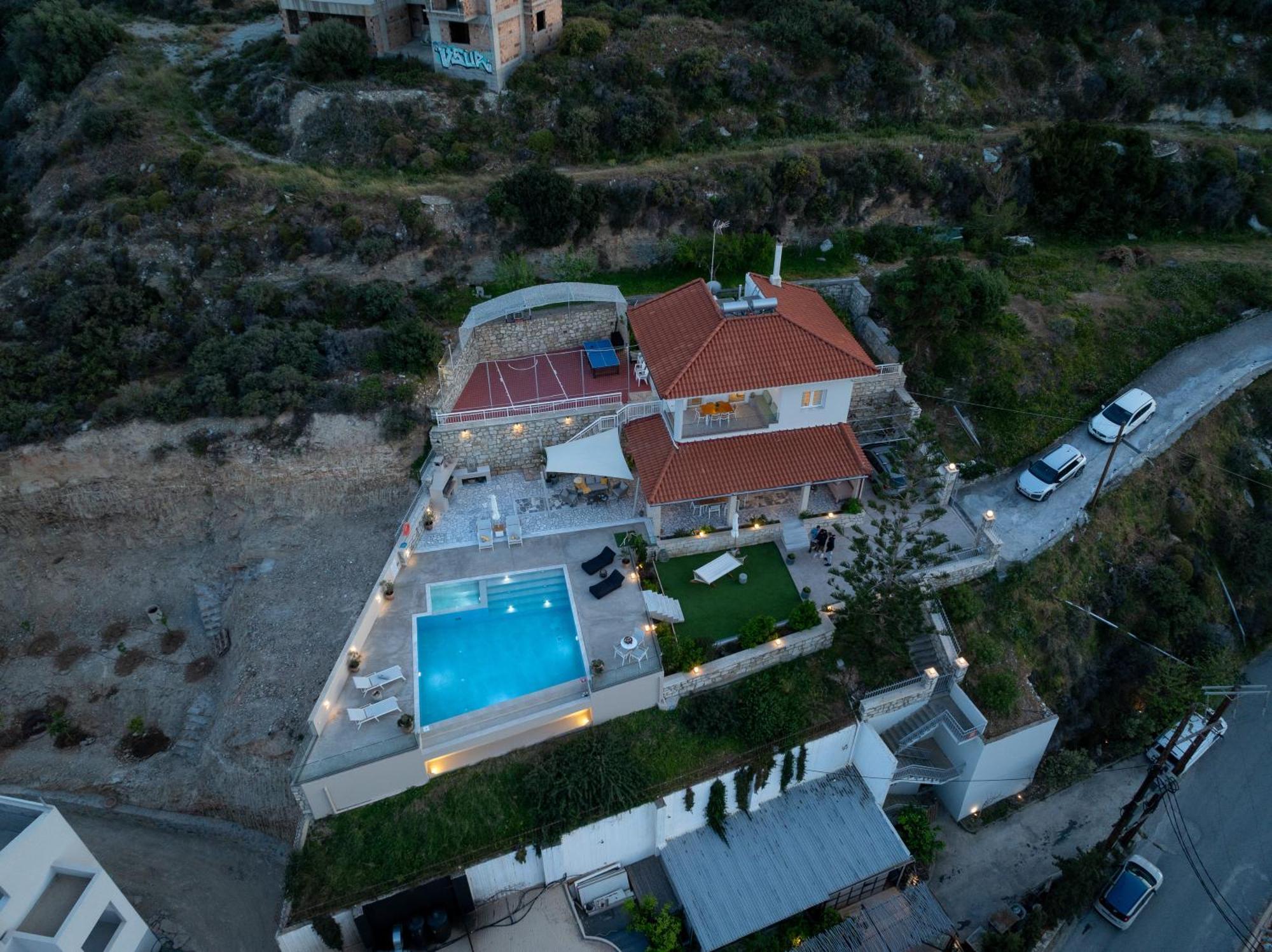 Amazing View Villa Aliki With Infinity Pool & Spa Ligariá Kültér fotó